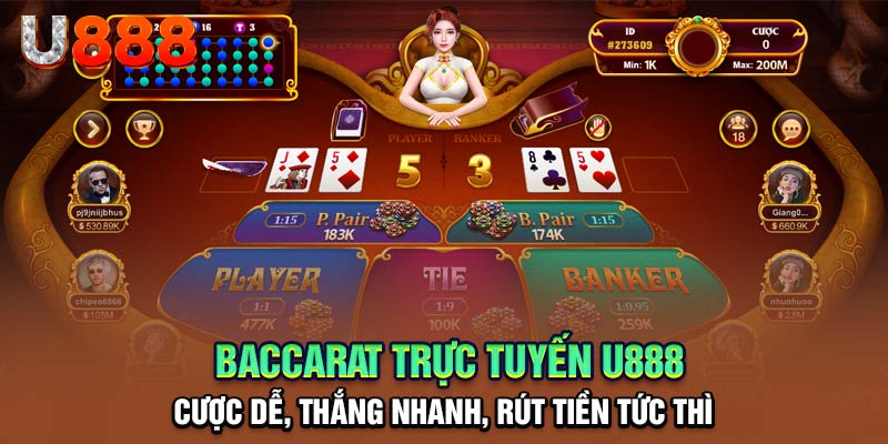 Tại Sao Chọn U888 Để Chơi Baccarat Trực Tuyến? Khám Phá Ngay!